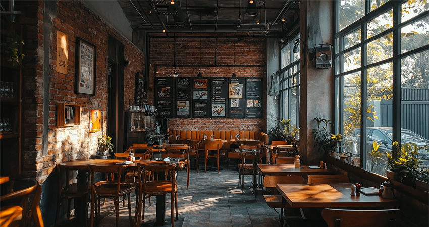 Quán cafe phong cách công nghiệp Industrial