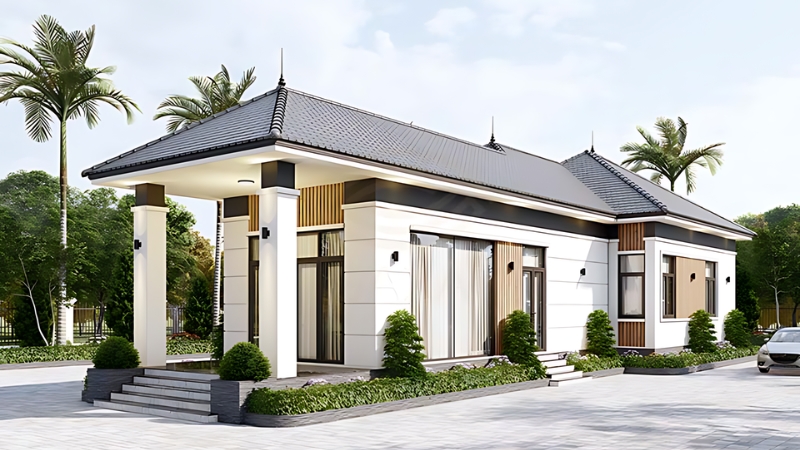 Nhà cấp 4 100m2 không gian rộng rãi, thoáng mát